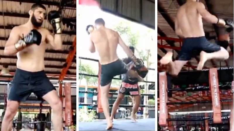 Khamzat Chimaev’s leaked training video