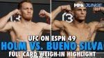 UFC on ESPN 49 Weigh-in Results: Holm vs. Silva, Hafez vs. Maddalena