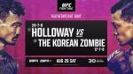 Max Holloway and The Korean Zombie Set to Clash in UFC Singapore Main Event