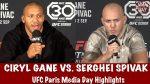 UFC Paris: Gane vs. Spivak Weigh-In Results and Fight Card