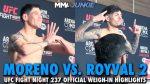 Exciting Matchups at UFC Fight Night: Moreno vs. Royval 2