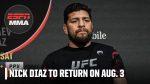 Nick Diaz Returns to the Octagon Against Vicente Luque at UFC Fight Night