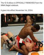 Major Rule Change in MMA: 12-6 Elbows Ban Lifted!